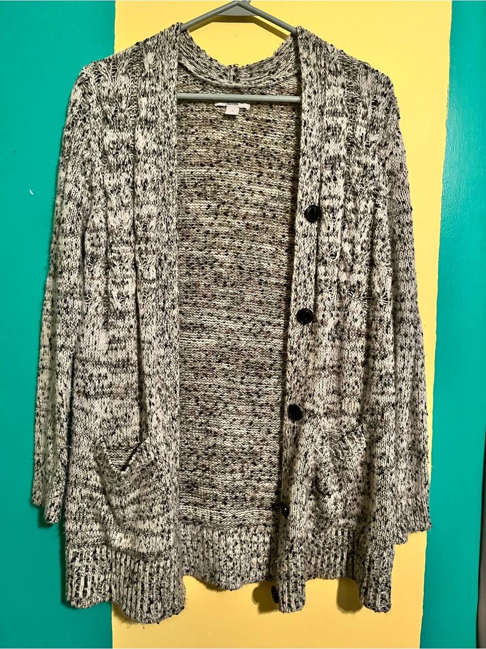 Croft & Barrow Marled Button-Front Cardigan